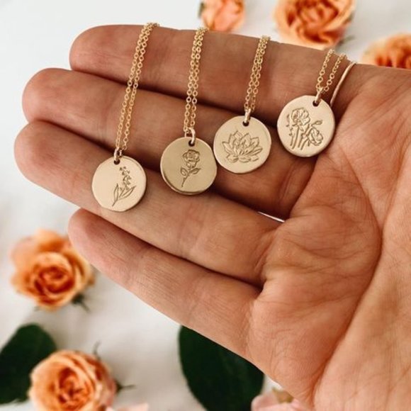 May Lily of the Valley Birth Month Flower Necklace - Picture 3 of 15